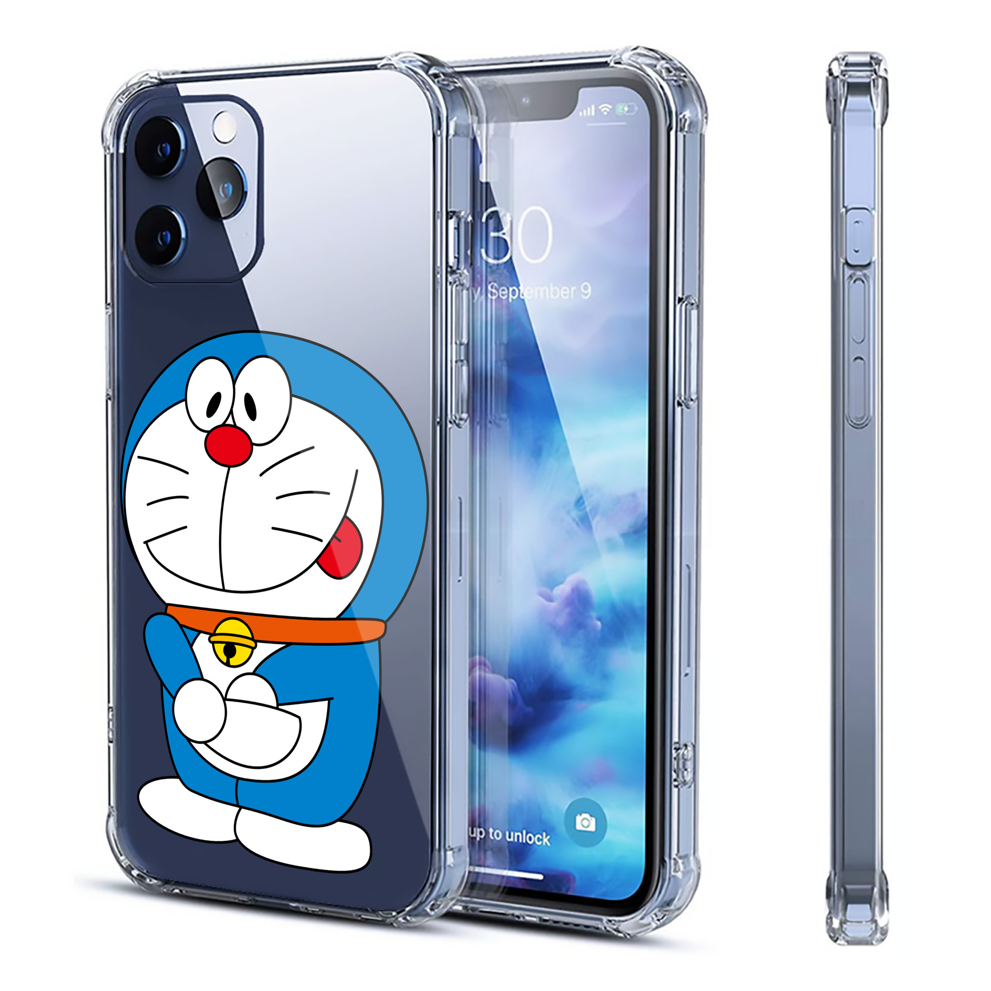 （画像用） ドラえもん Doraemon 【iPhone 12シリーズ対応】透明スマホケース（クリアソフトケース）